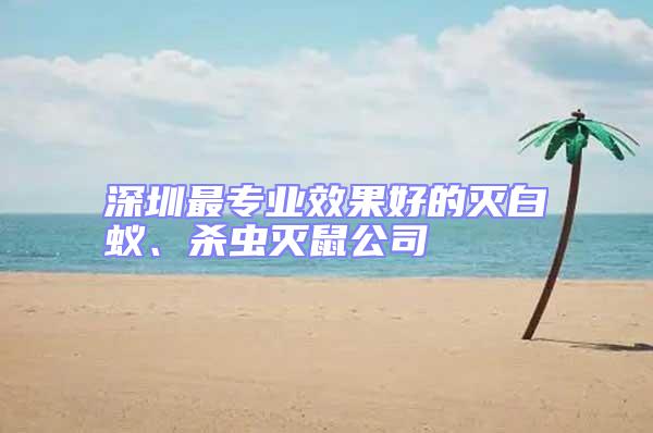 深圳最專業效果好的滅白蟻、殺蟲滅鼠公司