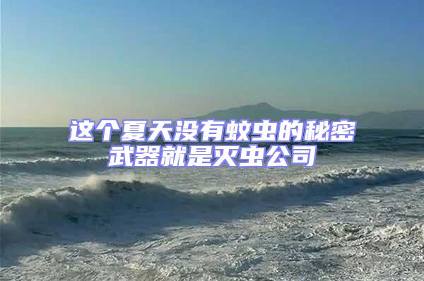 這個(gè)夏天沒(méi)有蚊蟲(chóng)的秘密武器就是滅蟲(chóng)公司