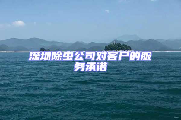 深圳除蟲公司對客戶的服務承諾
