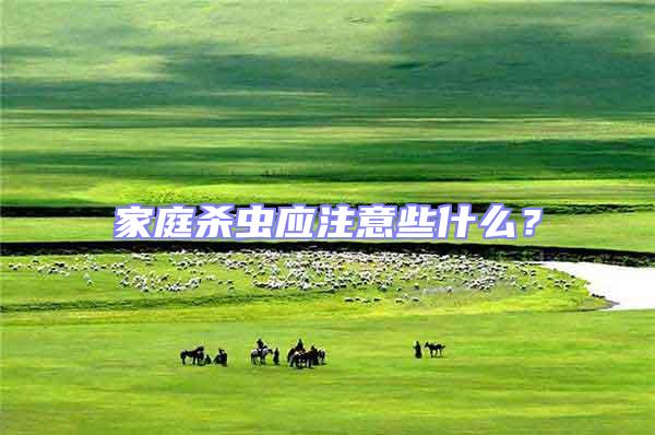 家庭殺蟲應注意些什么？