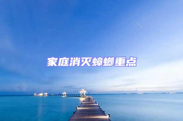 家庭消滅蟑螂重點(diǎn)