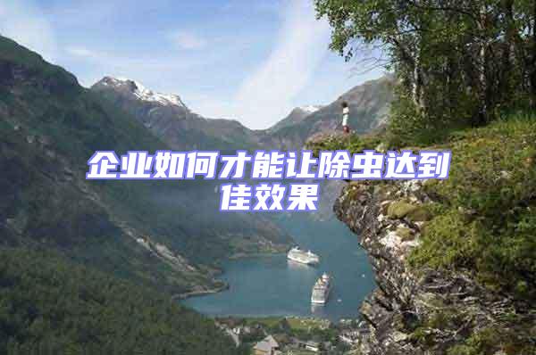 企業(yè)如何才能讓除蟲達到佳效果