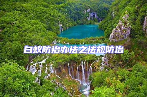 白蟻防治辦法之法規(guī)防治