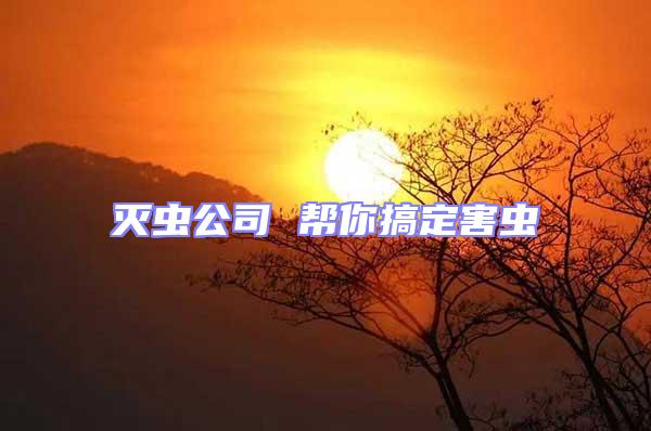 滅蟲公司 幫你搞定害蟲