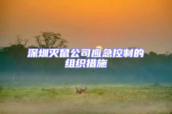 深圳滅鼠公司應急控制的組織措施