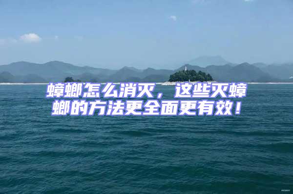 蟑螂怎么消滅,這些滅蟑螂的方法更全面更有效!