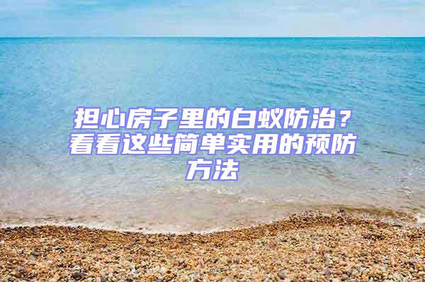 擔(dān)心房子里的白蟻防治?看看這些簡(jiǎn)單實(shí)用的預(yù)防方法