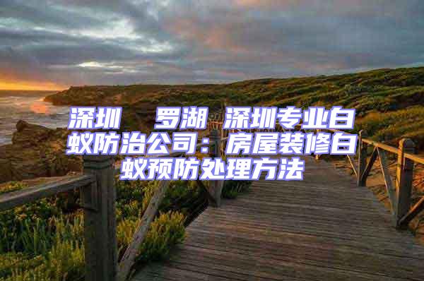 深圳  羅湖 深圳專(zhuān)業(yè)白蟻防治公司：房屋裝修白蟻預(yù)防處理方法