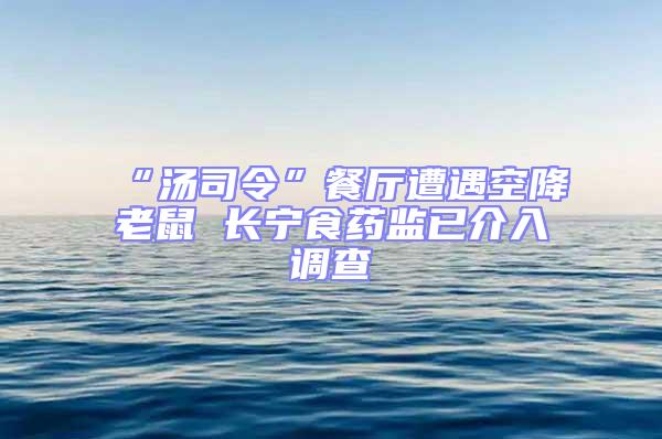 “湯司令”餐廳遭遇空降老鼠 長寧食藥監已介入調查