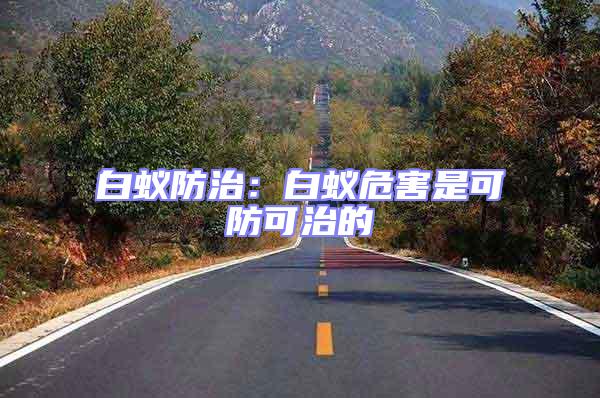 白蟻防治：白蟻危害是可防可治的