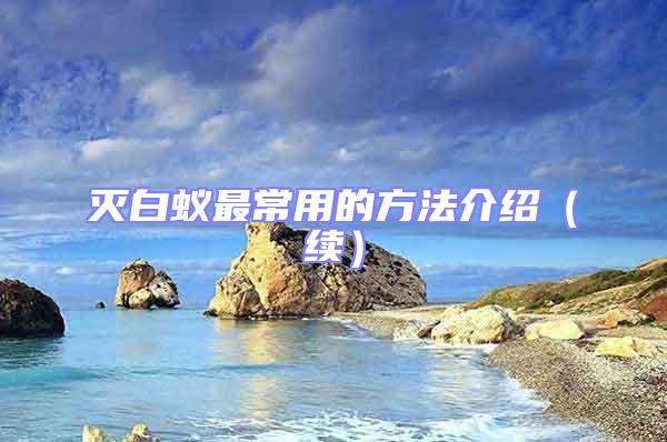 滅白蟻最常用的方法介紹(續)