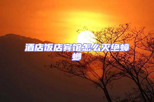 酒店飯店賓館怎么滅絕蟑螂