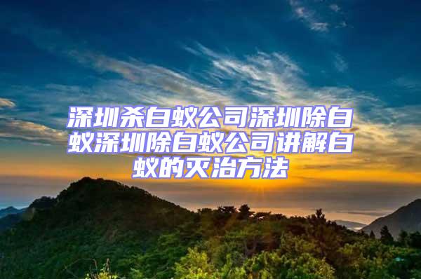 深圳殺白蟻公司深圳除白蟻深圳除白蟻公司講解白蟻的滅治方法