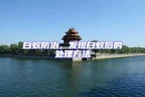 白蟻防治，發現白蟻后的處理方法