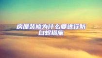 房屋裝修為什么要進(jìn)行防白蟻措施