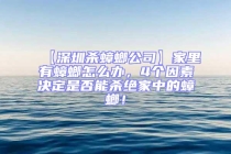 【深圳殺蟑螂公司】家里有蟑螂怎么辦，4個因素決定是否能殺絕家中的蟑螂！