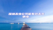 深圳殺蟲公司能有效殺死螨蟲。