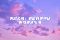 滅鼠公司：老鼠對養殖場的危害及防治