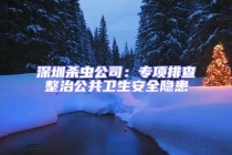 深圳殺蟲公司：專項排查整治公共衛生安全隱患