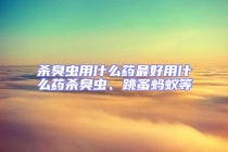 殺臭蟲用什么藥最好用什么藥殺臭蟲、跳蚤螞蟻等