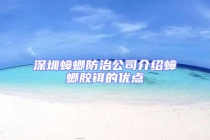 深圳蟑螂防治公司介紹蟑螂膠鉺的優點