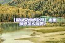 【深圳滅蟑螂公司】家里蟑螂怎么消滅？