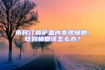 市民訂披薩盒內(nèi)發(fā)現(xiàn)蟑螂，吃到蟑螂該怎么辦？