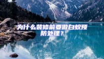 為什么裝修前要做白蟻預防處理？